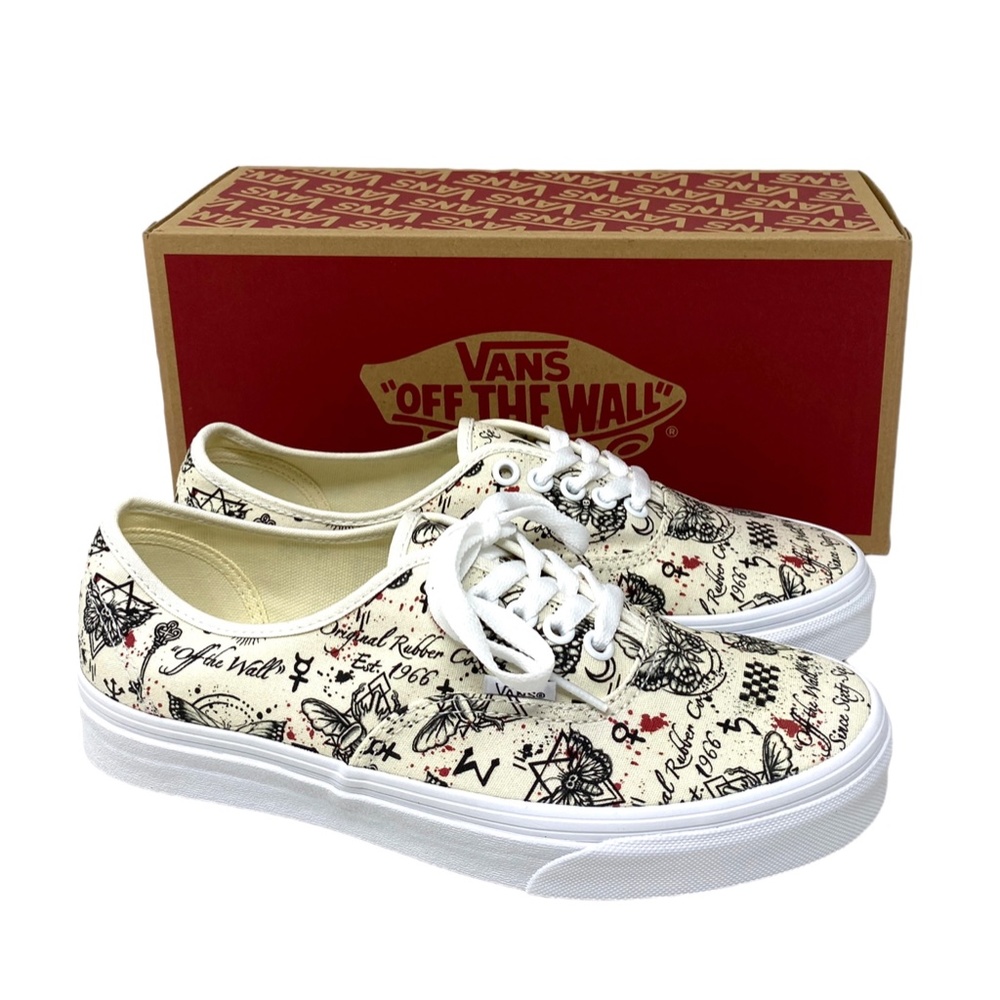 VANS Authentic Shoes Women Size Beige Canvas Low Top Sneakers Skate VN0A5KS9KIG - Picture 2 of 10